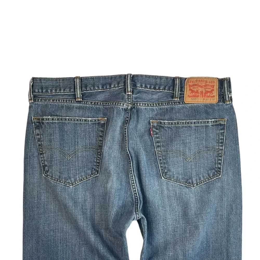 MJ284 Mens Levi’s Strauss 505 Regular Fit Boot Cut Denim Jeans 40x30